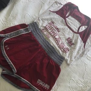 Umass tank top and shorts